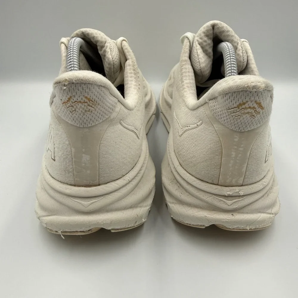 Hoka One One Clifton 9‎ Women Size 11 White Running Shoes Athletic Sneakers
